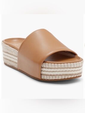 Beek Albatross Platform Sandal Honey Leather Size 7